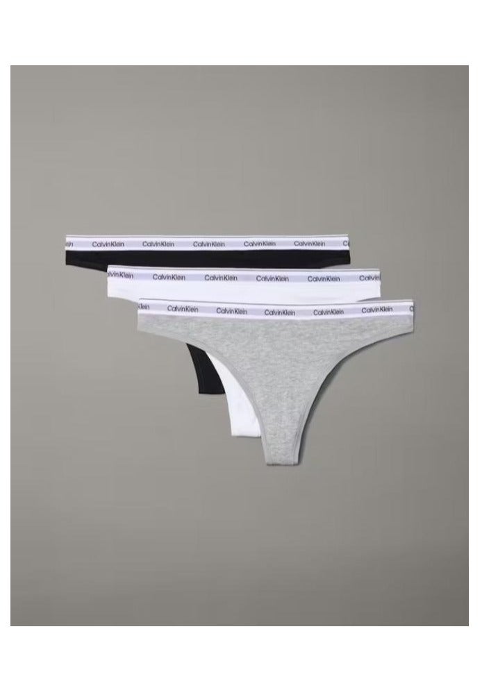 كالفن كلاين بيرفورمانس طقم بانتي سترينج حريمي  من 3 قطع قطن ناعم، تصميم مريح، خامة عالية الجودة، مثالي للاستخدام اليومى - مقاس لارج - Image 3